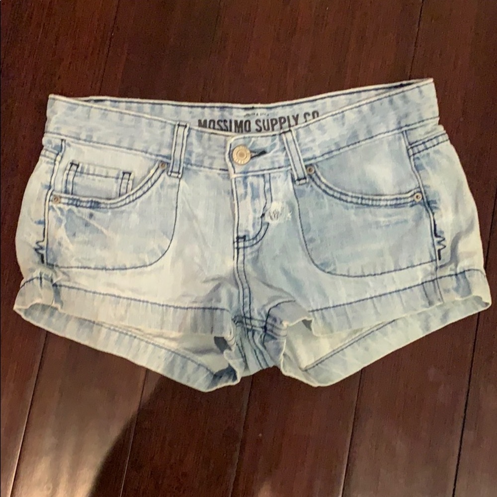 Mossimo Juniors Light Wash Denim Shorts Size 5